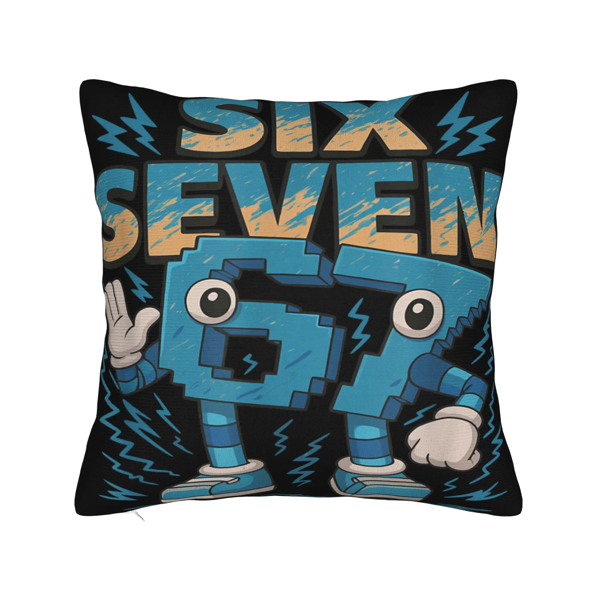 67 Six Seven 6 7 Italian Brainrot Pillow Case  Novelty Pillow Cover Comfy Pillowcases For Sofa Couch Bed Living Room