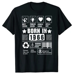 Summer Graphic father days Gifts T-shirt Mens Clothes Funny Born In 1966 Multi-tasking Problem Solving Loving Caring T Shirts