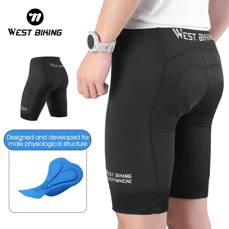 WEST BIKING Cycling Shorts Men\'s Padded Shockproof Enduro Pants MTB Racing Bike Shorts Summer Sport Compression Elastic Tights