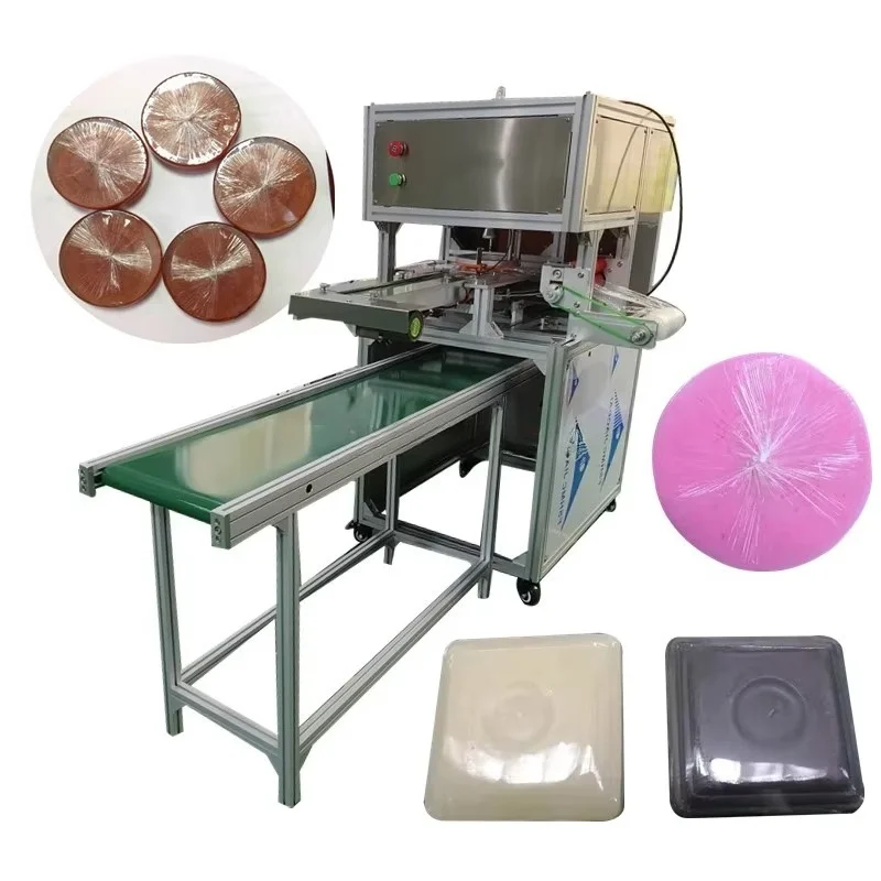 Customized Automatic Soap Wrapping Machine Stretch Film Shrink Packaging Machine Air Pressure Packing Equipment