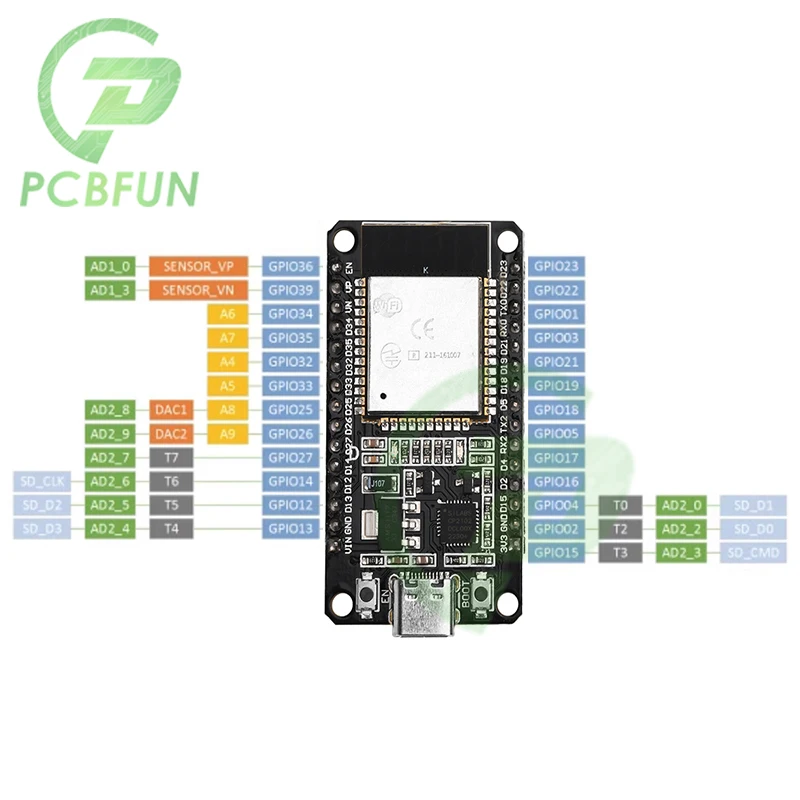 تيار مستمر 5 فولت ESP32S ESP32 ESP-2 مجلس التنمية 2.4 جيجا هرتز ثنائي النواة 30Pin واي فاي وحدة بلوتوث CP2102/FT232 سائق لاردوينو