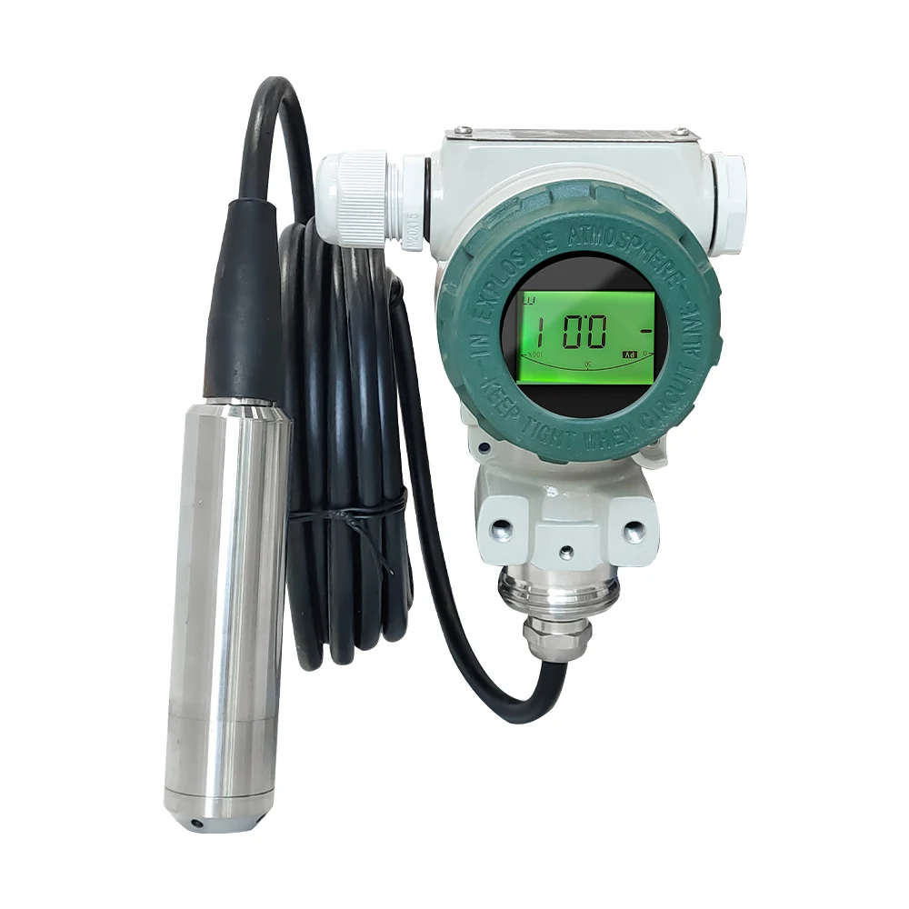 

Submersible Level Gauge with Display Sensor Water Level Gauge SS Probe Water Tank Static Pressure Level Transmitter