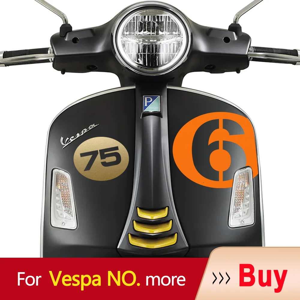 3pcs 75th Anniversary Motorcycle number 0 19 20 21 22 23 24 25 26 27 28 29 30 31 32 33 34 Decal For Piaggio Vespa