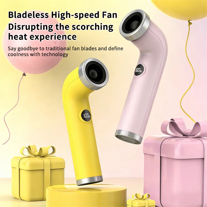 Leaveless High-speed Handheld Fan Water Pipe Design Large Battery Capacity Light Weight Trendy and Beautiful USB New Unique