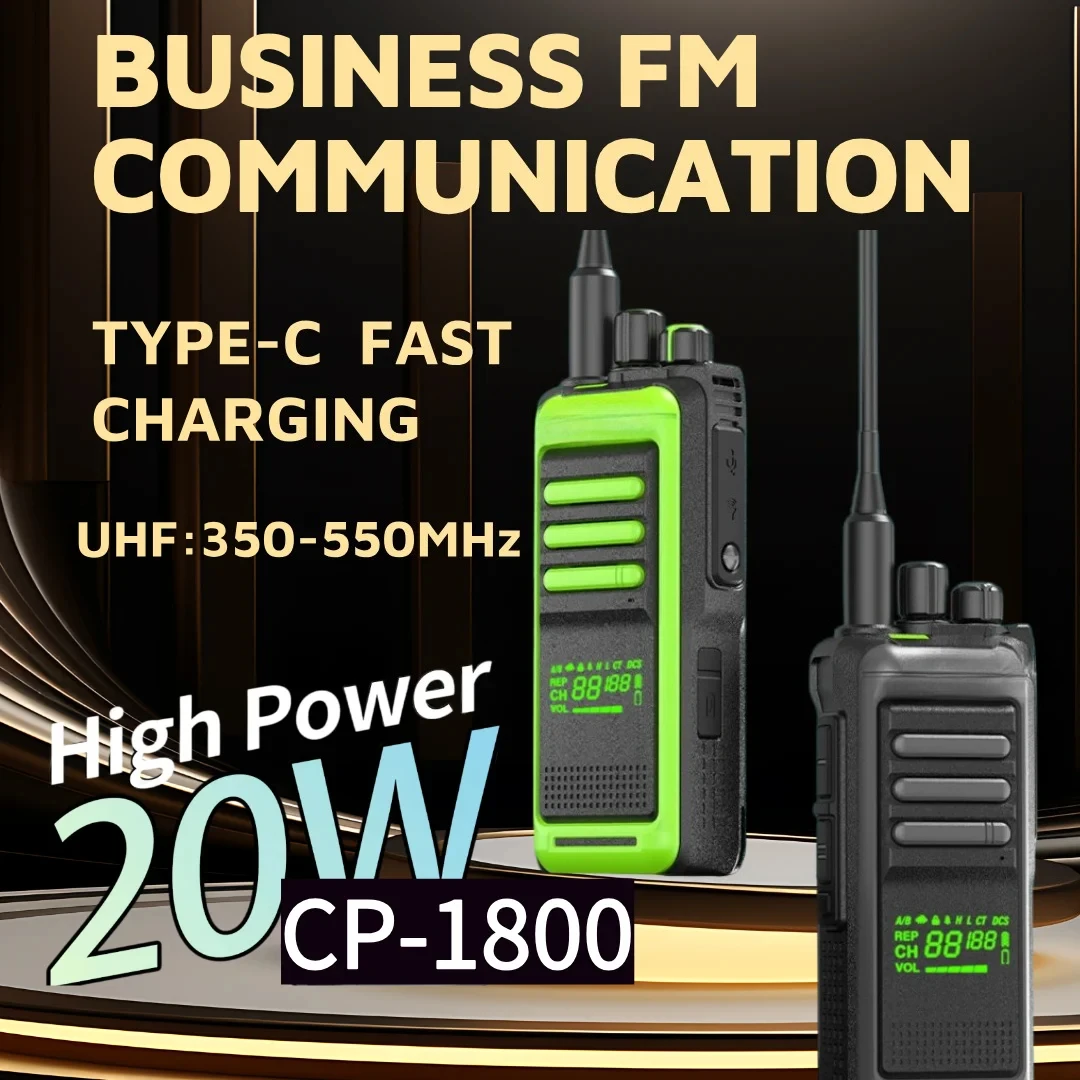 

Рация Iradio RT1800 20 Вт, 99 каналов, Type-C, со скрытым дисплеем, двухсторонняя связь, CTCSS, DCS, VOX, скремблер для наружной безопасности