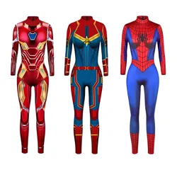 Anime Costume Bodysuit Sexy Red Super Jumpsuit Cosplay Holloween Costume Christmas Tight 3D Printing Full Clothes