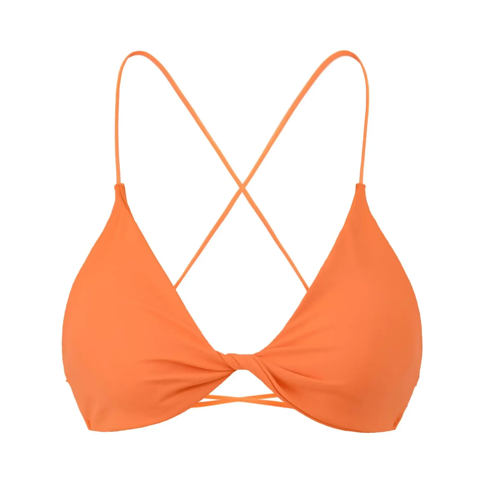 Seksowny top damski na ramiączkach typu bikini, z wkładkami w biuście, idealny na lato, do jogi, sportowy, obcisła bielizna, z nylonu, o długości ort, w jednolitym kolorze.