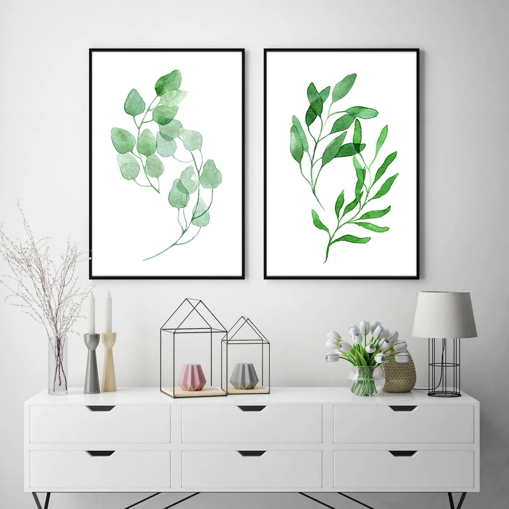 Canvas Print Green Plants Wall Art Canvas Painting Canvas Mural Home Room Decor Items Wall Decoration