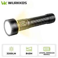 Wurkkos TS27 3200LM Super Bright Flashlight 845M Throw RGB Lighting Linterna Recargable Reverse Charging Power Bank For Camping