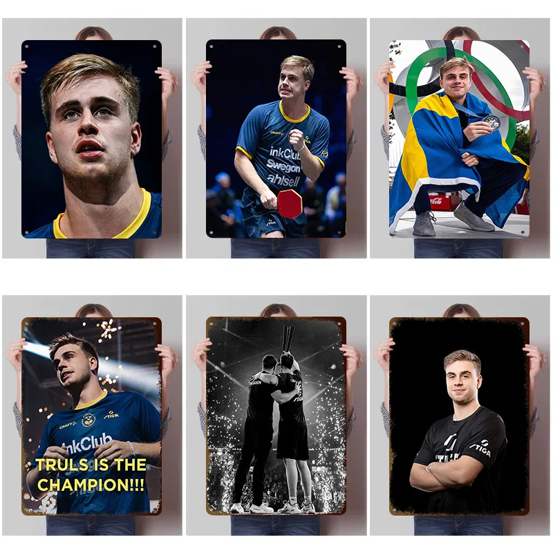 Truls Moregard Sports Metal Posters Customizable Vintage Metal Signs Wall Art Retro Tinplate for Man Cave Decoration Home House