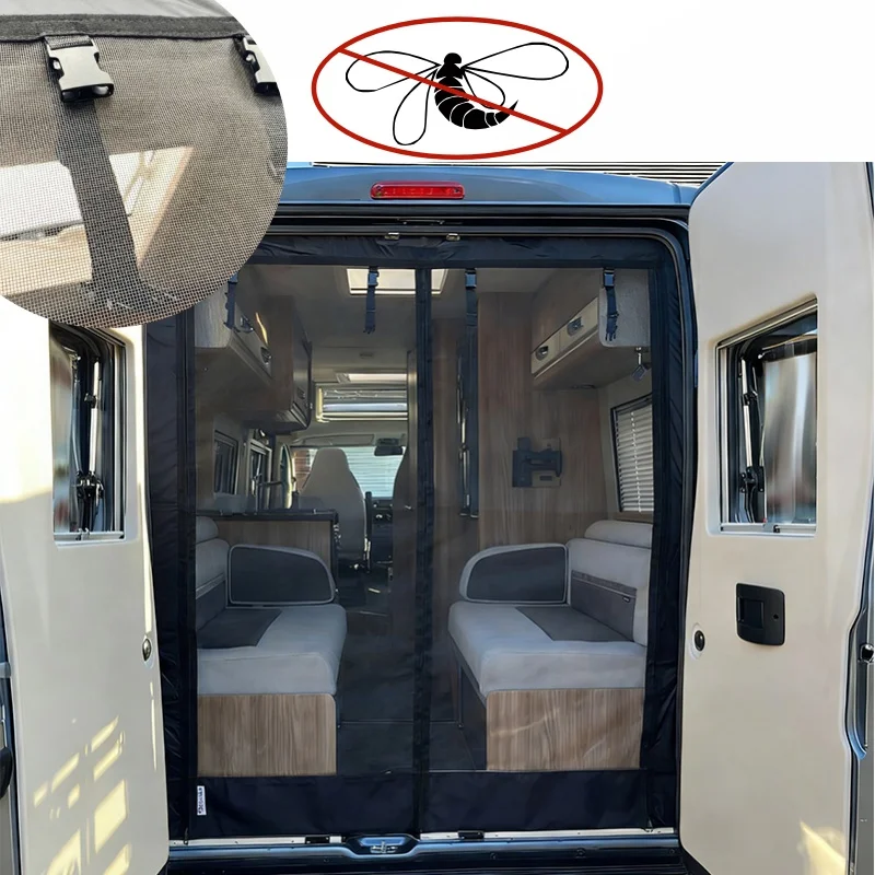 RV Caravan Insect Screen Flyscreen Camper Vans Rear Door For Peugeot Boxer Citroen Relay Ram ProMaster 2006+ (X250/X290 Models)
