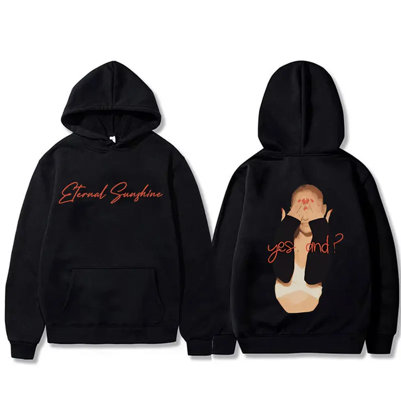 Singer Ariana Grande Yes and Music Graphic Hoodie Male Fashion Hip Hop Pullover Men Women Casual Fleece Cotton Hooded Tracksuit