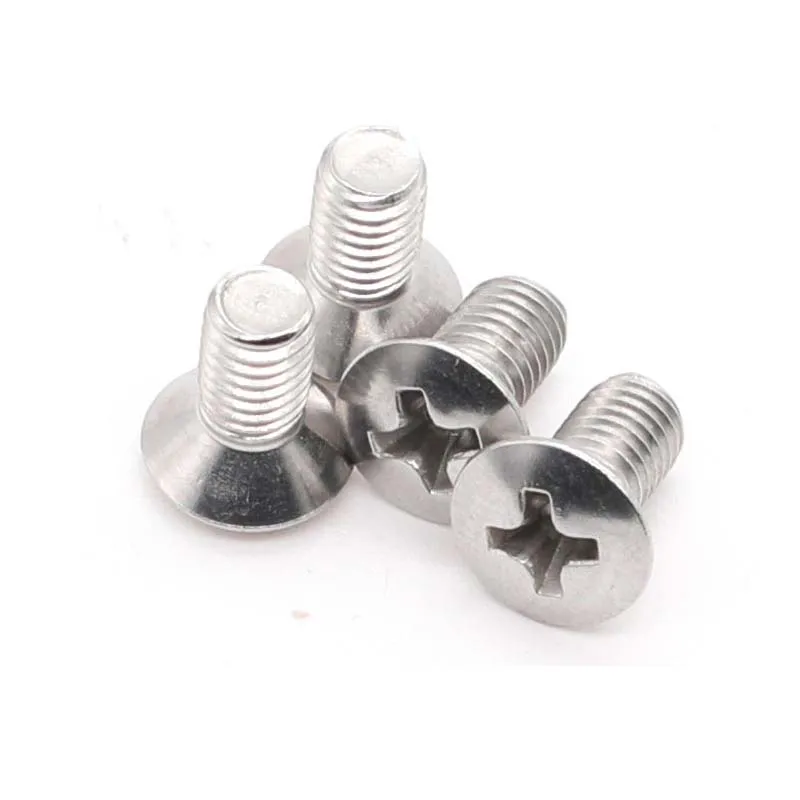 2/50pcs M1.6M2 M2.5M3 M4 M5~M10 GB820 DIN966 304 Stainless Steel Cross Recessed Phillips Raised Countersunk Oval Head Screw Bolt