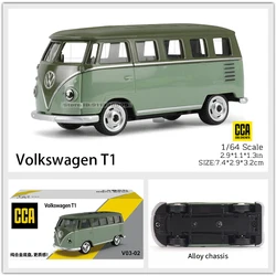 CCA MSZ 1:64 Volkswagen Bus T1 Beetle Underbody alloy model classic car static car model alloy die-casting car model collection