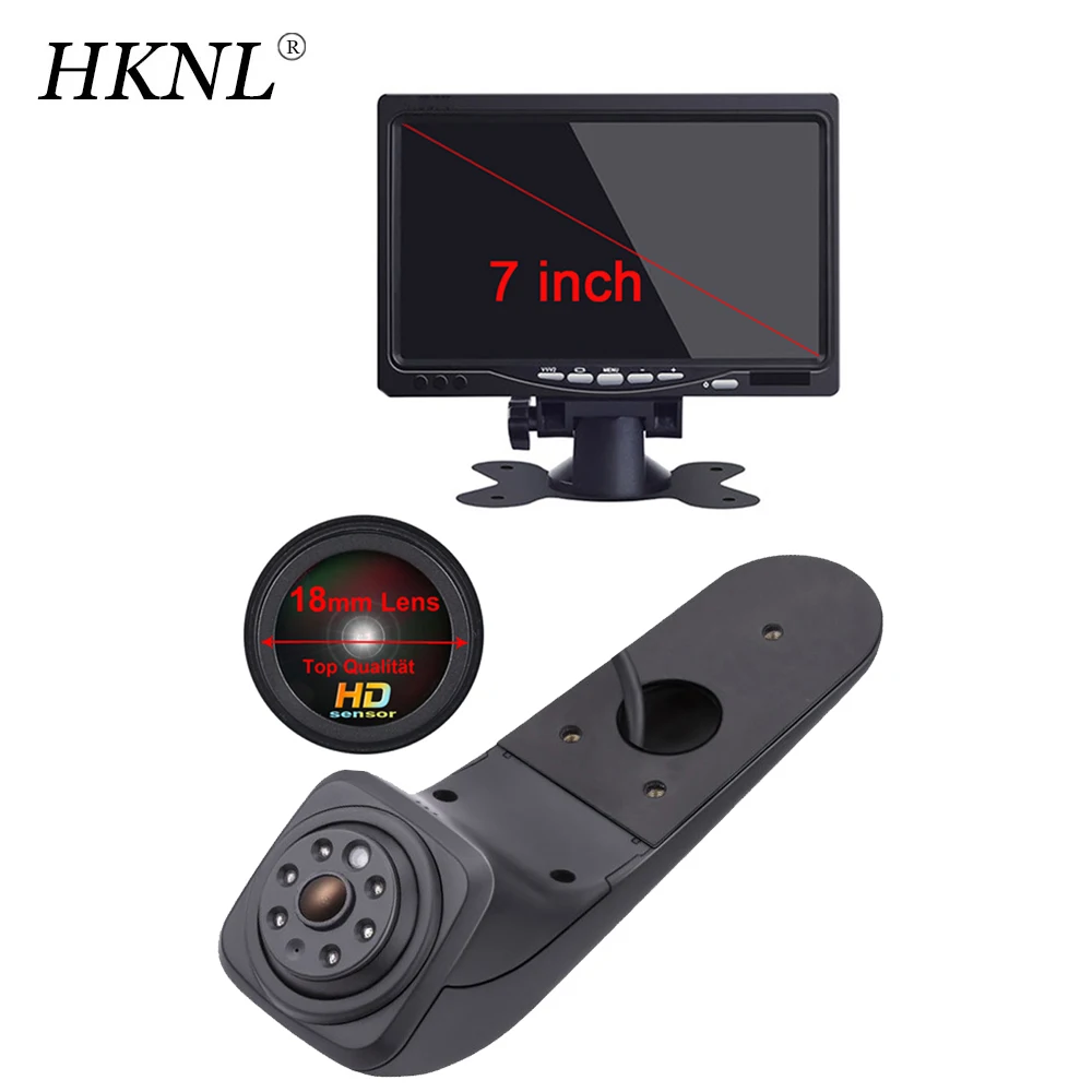 HKNL HD CCD 170°Car Rear View Camera With 7