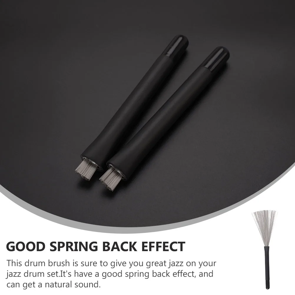 

Wire Drum Brush Retractable Brushes Jazz Steel Stainless Special Professional Black