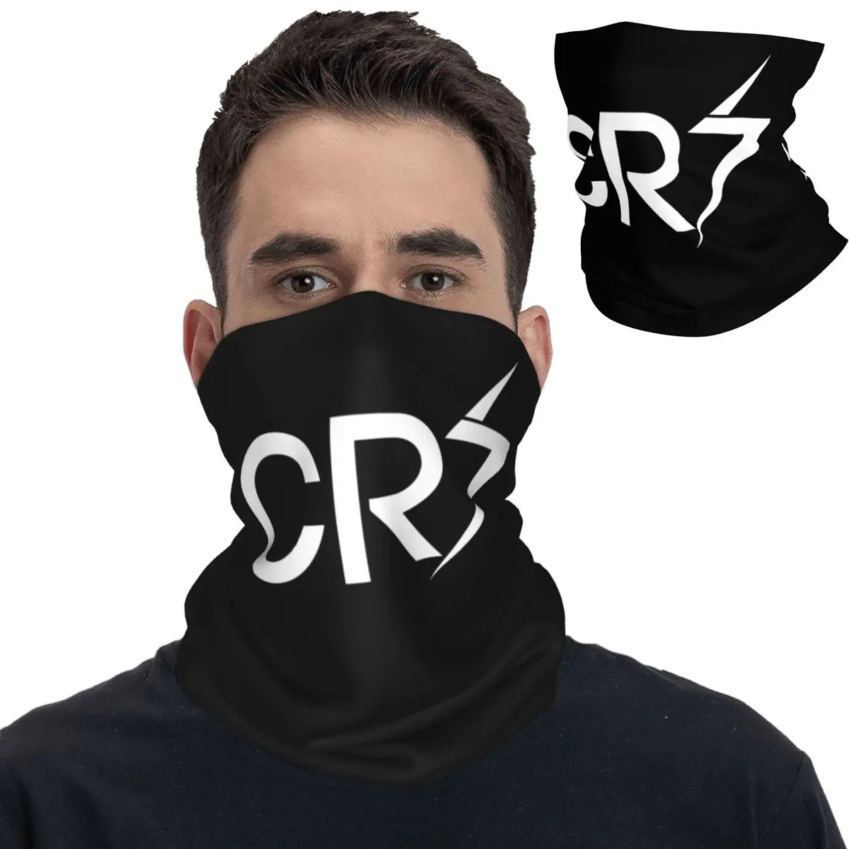 Cooling CR7 Power Neck Gaiter Cristiano Ronaldo Balaclava Breathable Motorcycle Riding Scarf for Outdoor Activities