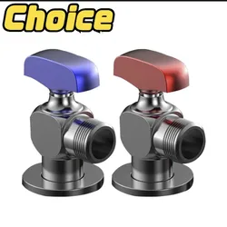 All Copper Thicken Angle Valve Ball Core Hot and Cold Triangle Switch G1/2 4 Points Water Heater Toilet Large Flow Ball Valve