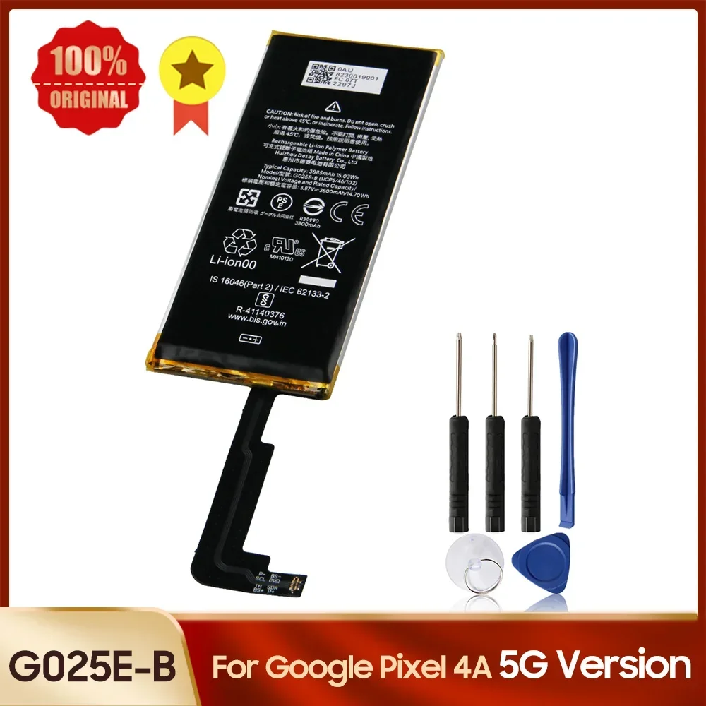 New Replacement Battery G025E-B For Google Pixel 4A 5G Version Phone Battery 3800mAh  Battery