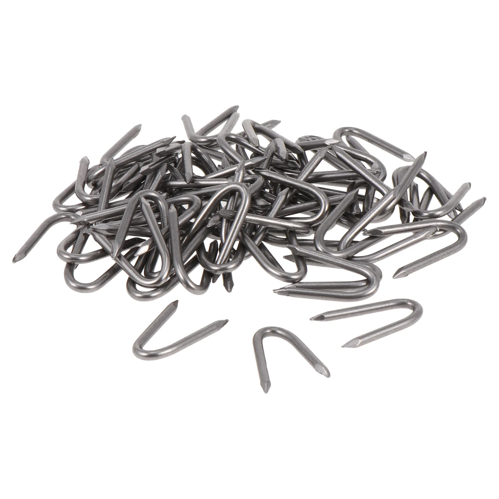 70 Pcs Fence Nails Lawn Fixing Pegs Gardening Ground Home Supplies Metal Fixer Iron U-shaped