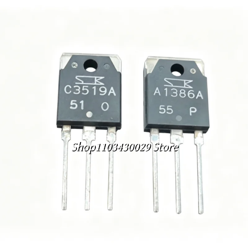 5 Pairs A1386A C3519A 2SA1386A 2SC3519A TO‑3P 15A 180V NPN PNP Matched Audio Power Transistor