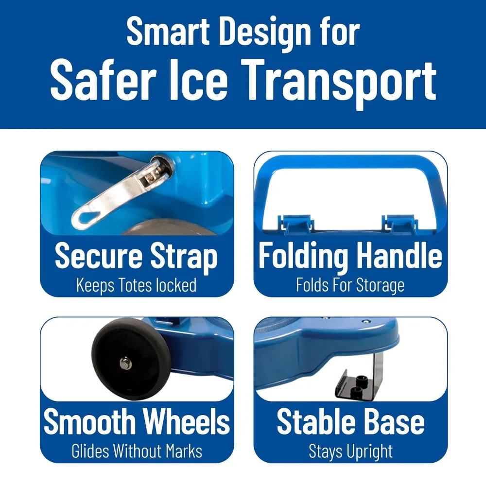 عربة تخزين الثلج San Jamar SICART60 متوافقة مع وحدتين Saf-T-Ice SI6000 #4