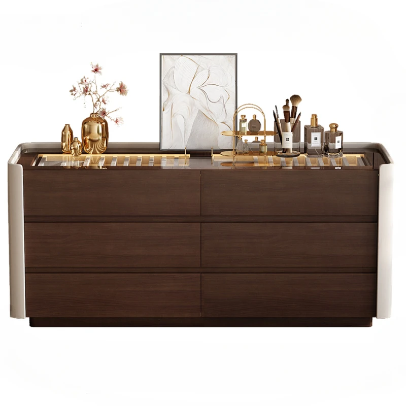 

Italian Minimalist Chest of Six Drawers Light Luxury Jewelry Cabinet High-End Cloakroom Storage