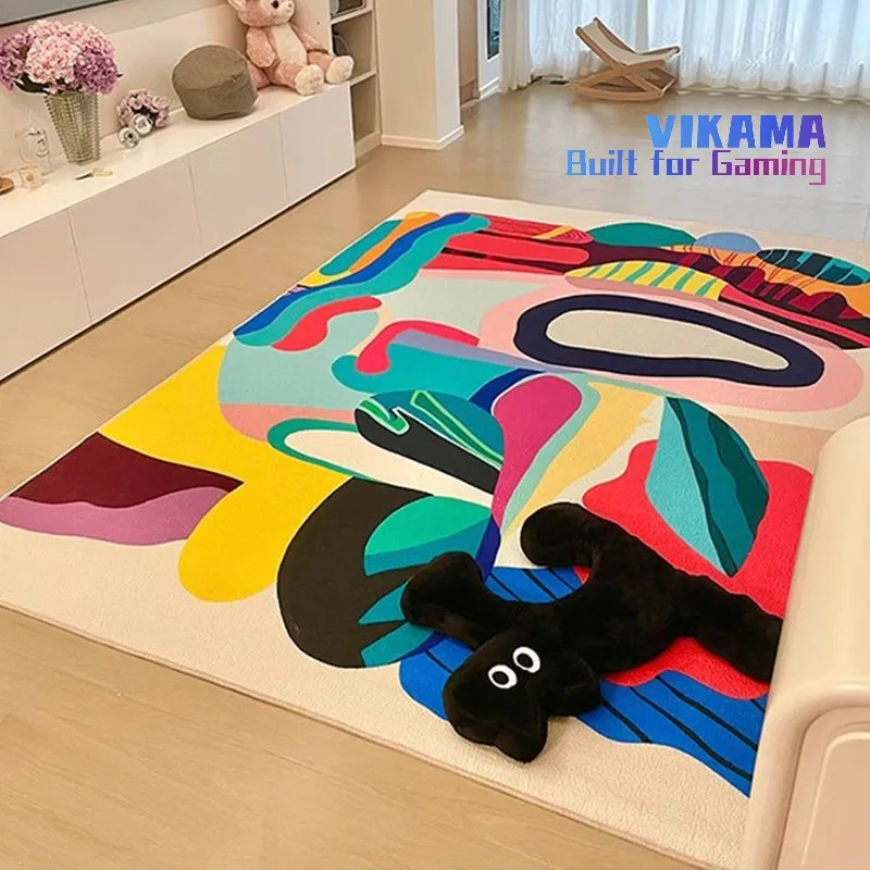 

VIKAMA ковер из искусственного кашемира с допамином, ковер для гостиной, художественный ковер премиум-класса, детская комната, спальня, прикроватный ковер, украшение для дома