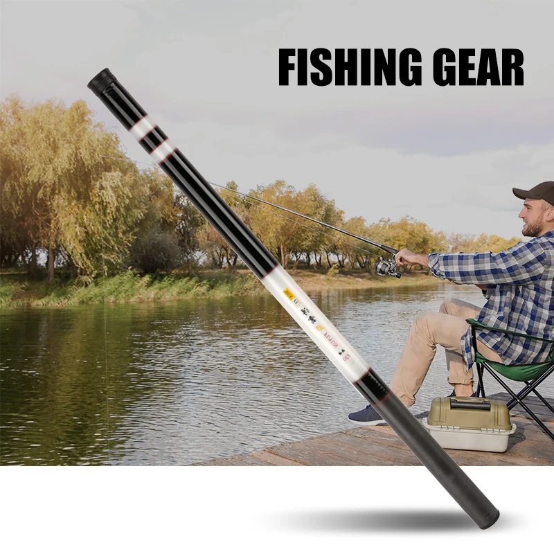 Carbon Fiber Fishing Rod 3.6m 2.7m Telescopic Ultra-light Hard Pole For Stream Freshwater Fishing Pole Fish Tool Accessories