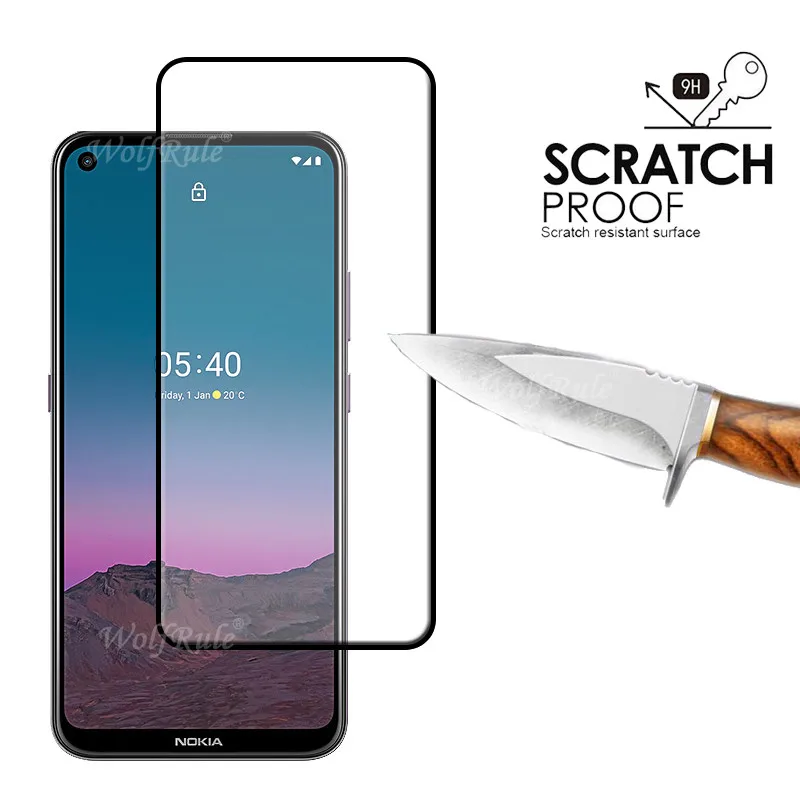 4-in-1 For Nokia 5.4 Glass For Nokia 5.4 Tempered Glass Full HD Screen Protector Protective Camera Flim For Nokia 5.4 Lens Glass