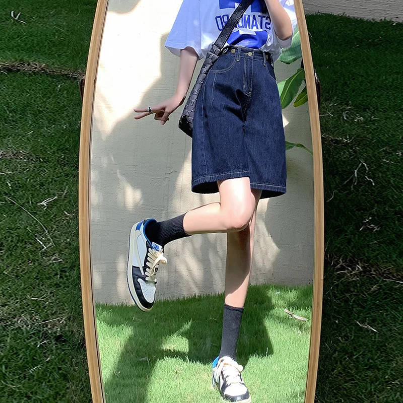 Добавить Jun Xintang Youth Campus, пятиточечная универсальная летняя темно-синяя прямая продажа с фабрики