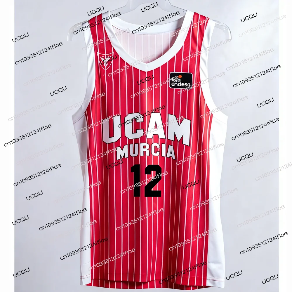 2025 جديد كرة السلة الاسبانية 25/26 UCAM مورسيا لعبة كرة السلة جيرسي مروحة خاصة جيرسي كيت كرة السلة سريعة الجافة سترة رياضية #3