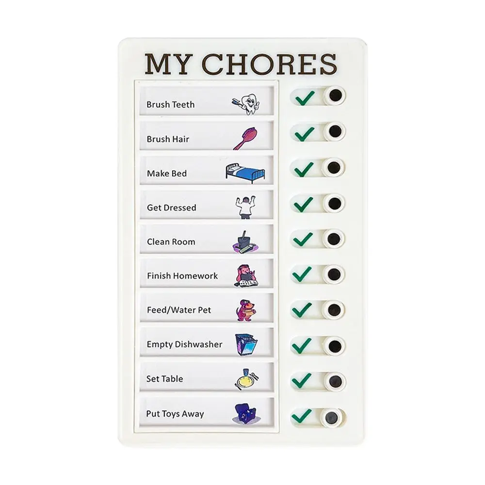 Management Book Schedule List Chore Chart Student Message Checklist Memo Plastic Board Children's Self-discipline Punch Card
