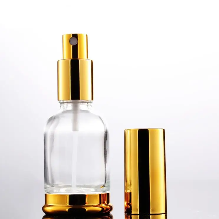 200pcs/lot 30ml 50ml high-grade essential oil bottle bottom spray bottle massage oil bottles Clear Glass Vials SN1820