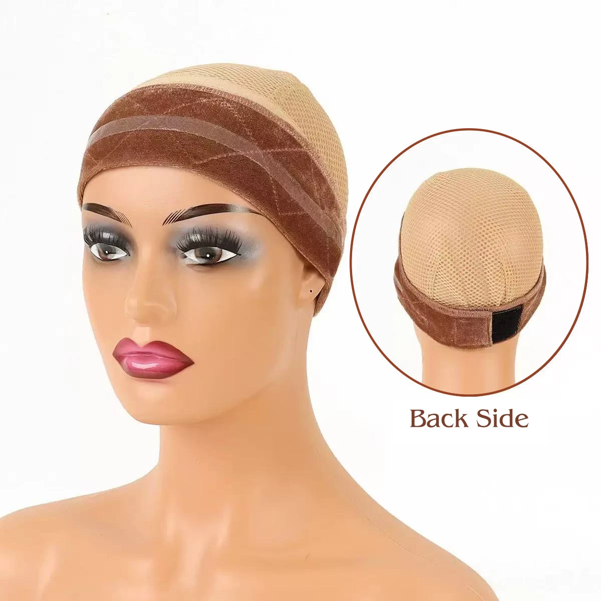 Wig Grip Band Flexible Velvet Scarf Adjustable Comfort Band Headband Wig Comfort Non-Slip Adjustable Fasten Wig Bands with Wavy