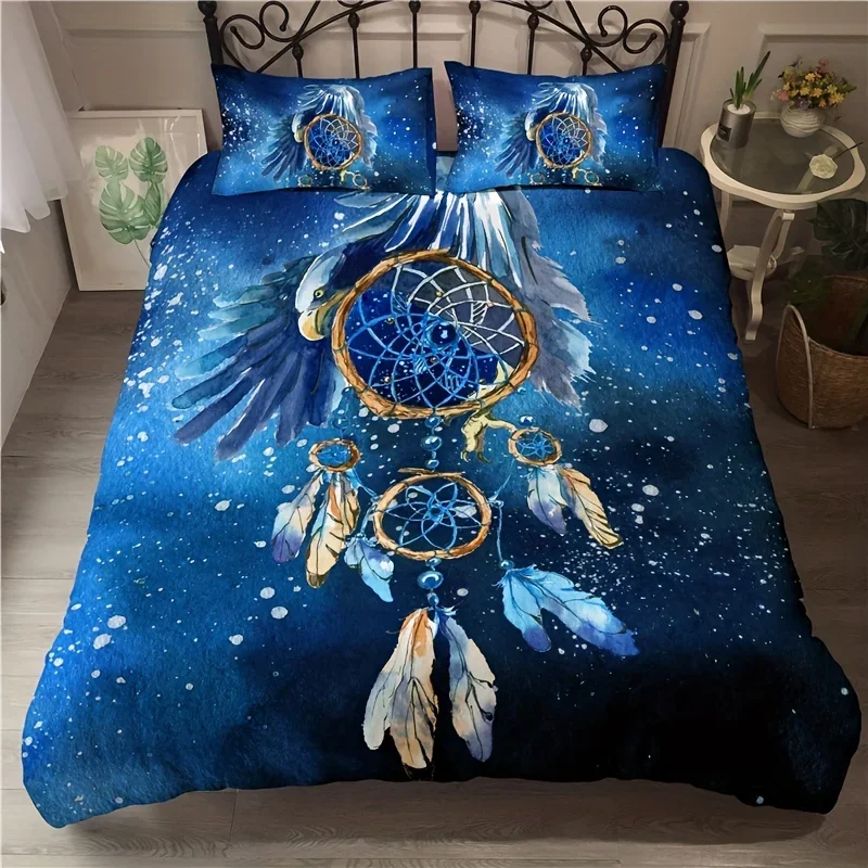 Soft Dream-catcher Print Bedding Set Comfortable Duvet Cover for Bedroom Guest Room with 1 Duvet Cover And 2 Pillowcases