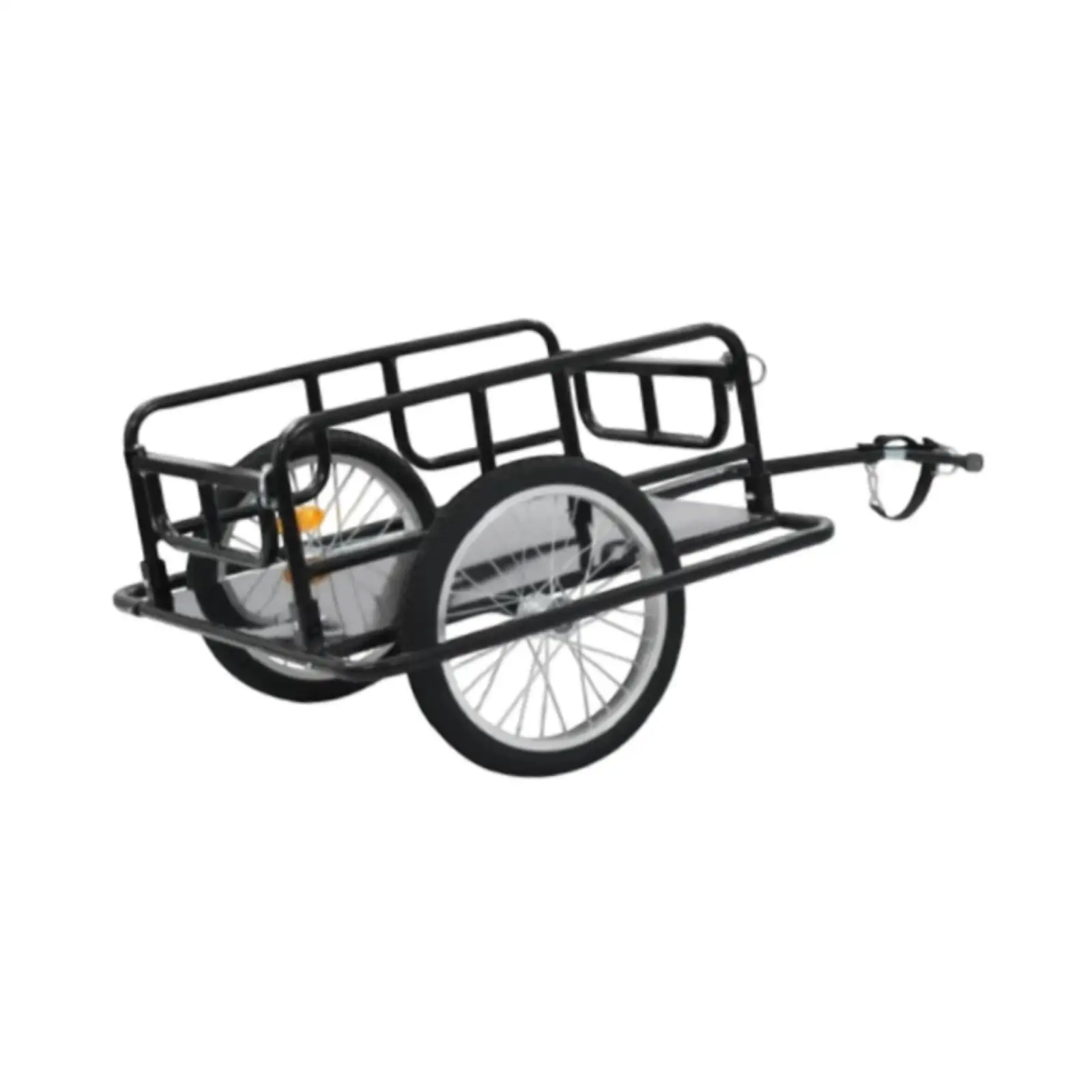 Remolque de carga para bicicletas, ruedas de 15 pulgadas, utilidad, resistente, portador de vagones para exteriores, placas de hierro y tubos de acero para transporte