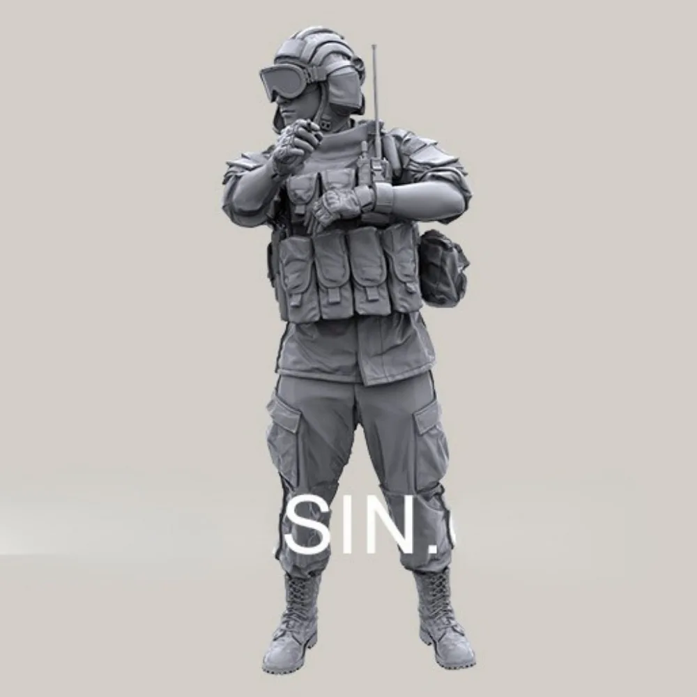 1:35 Die-cast Resin gift Model Assembly Kit Soldier Model US Military Russian Special Forces Scene Unpainted (1 Person)