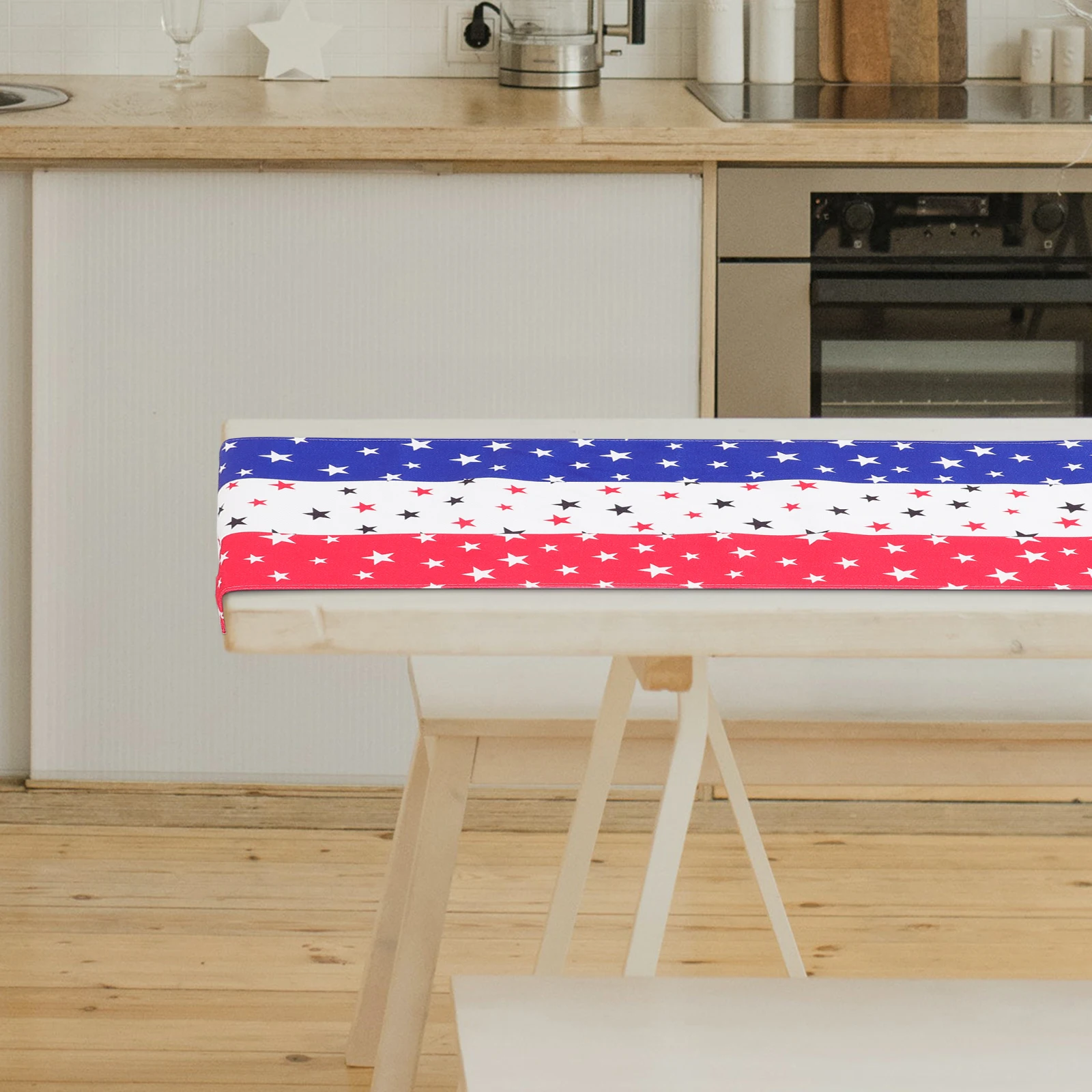 

America Flag Table Runner Patriotic Tablecloth Independence Day Party Supplies Reusable Bright Colors Home Hotel Restaurant