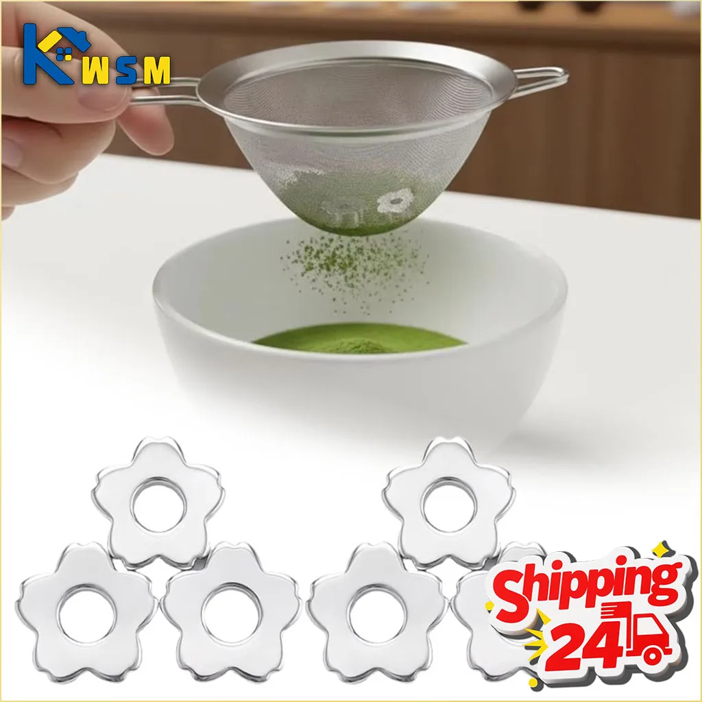 3-30PCS Food Grade Stainless Steel Matcha Sifter with Cherry Smooth No Clumps Fast Sieve for Tea Powder Making Tool