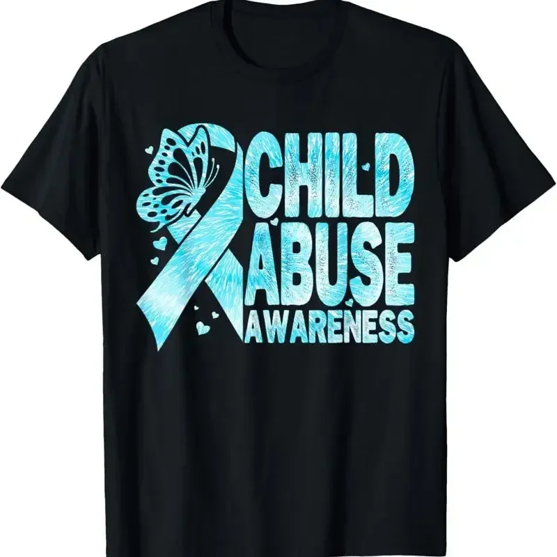 In April We Wear Blue Cool Child Abuse Prevention Awareness T Shirt