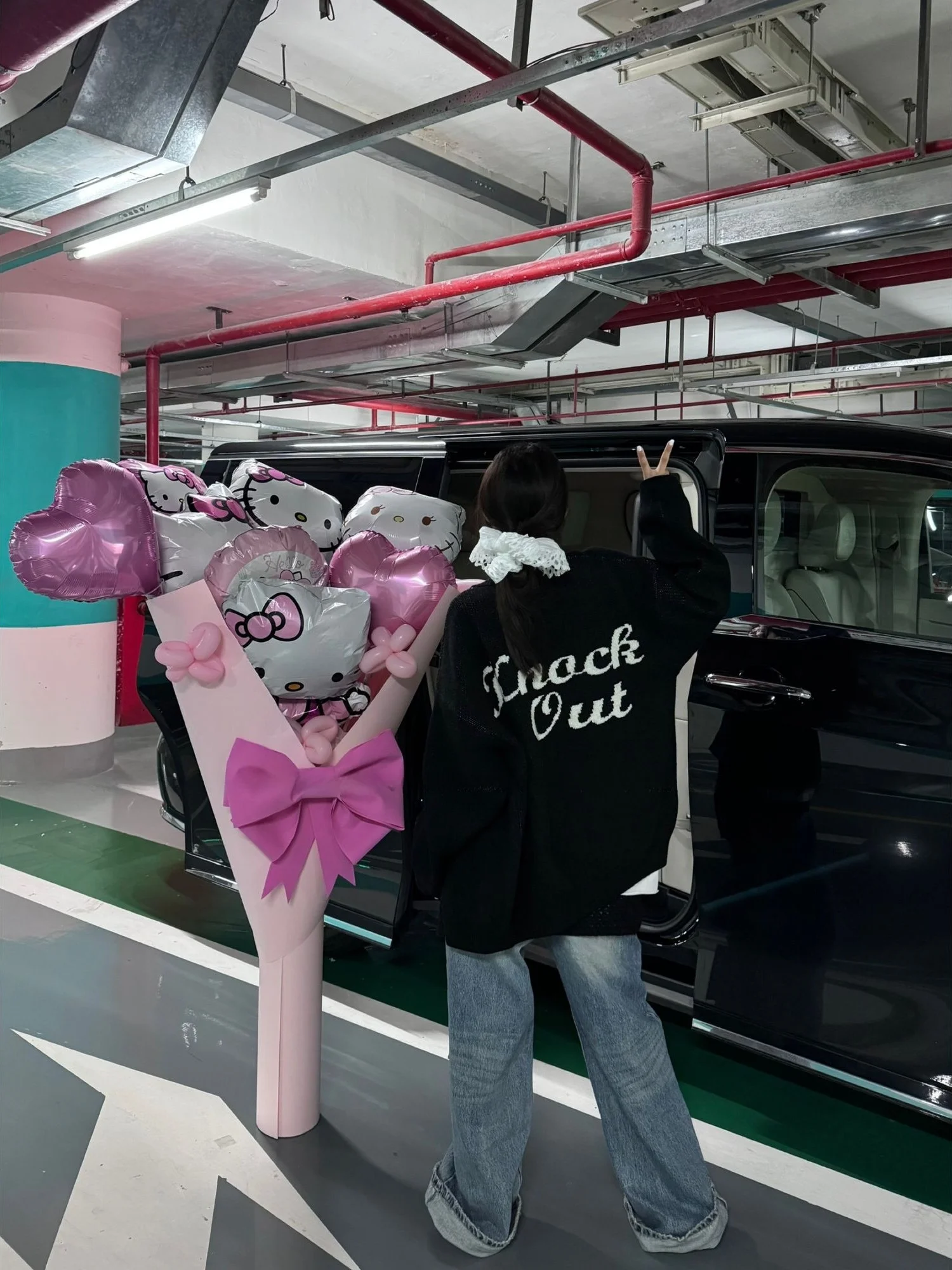 

Peachzhou Ba Letter Embroidery Loose V-ne Button Knitted Sweater Jaet American Casual Long Sve Outerwear