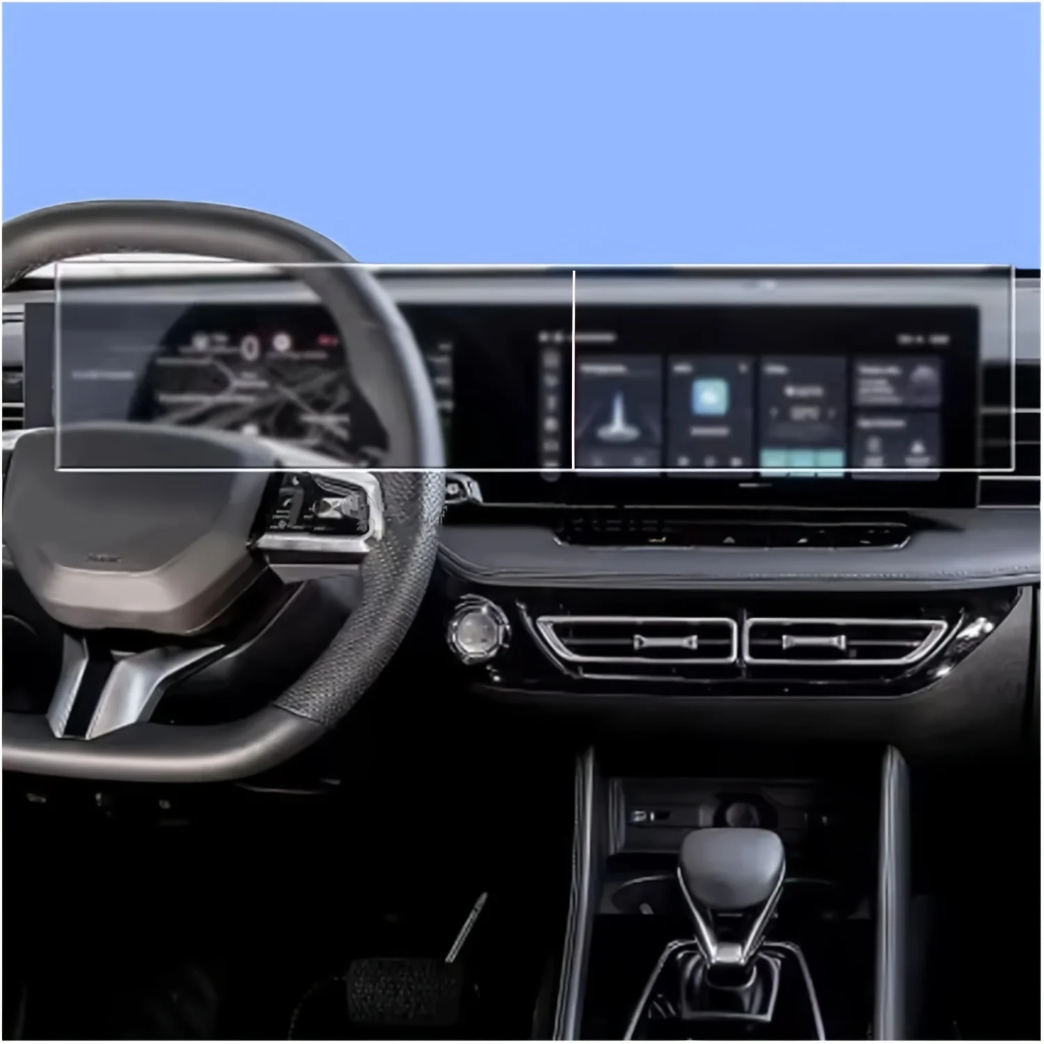 2 PC screen protector For MG HS 2025 2026 12.3 inch Car infotainment GPS navigation film LCD screen instrument dashboard protect