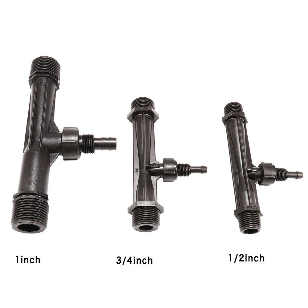1PC 1/2" 3/4" 1" Male Thread Venturi Fertilizer Injector Irrigation Drip Device Flowers Fertilization Garden Water Tube Emitter