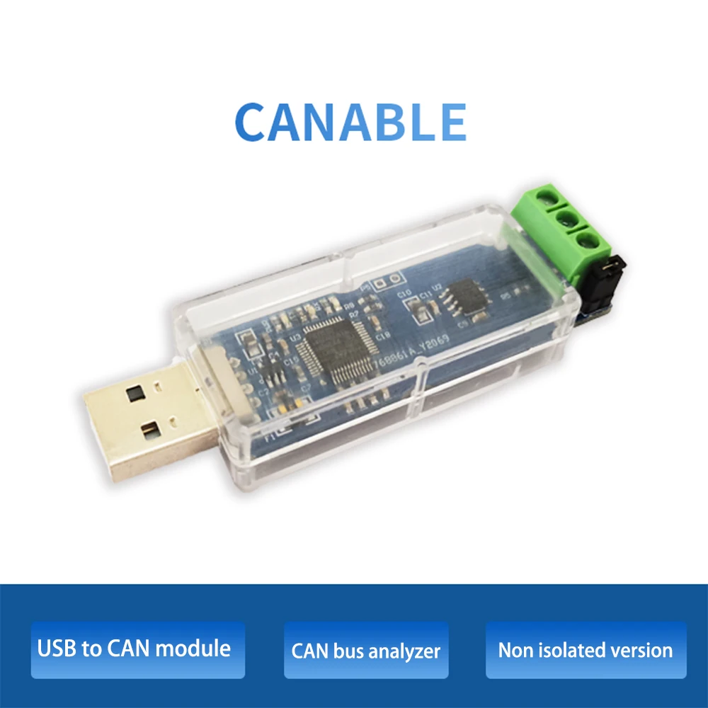 CANable USB to CAN Canbus Debugger Analyzer Adapter CAN Isolation CAN Bus Analysis Line Debugging Assistant ADM3053 TJA1051T/3