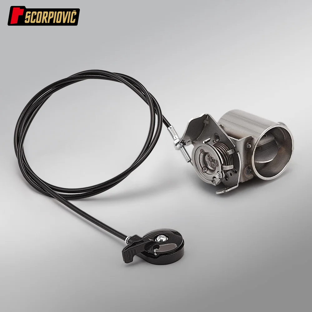 51mm 60mm Exhaust Control Valve With Cable Motorcycle Exhaust Pipe Cutout Valve
