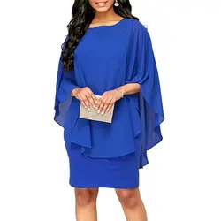 2023 kobiet Mini sukienka fałszywy garnitur lato styl jednolity kolor O-Neck Casual luźne sukienki Plus Size Vestidos Casual Beach Dress