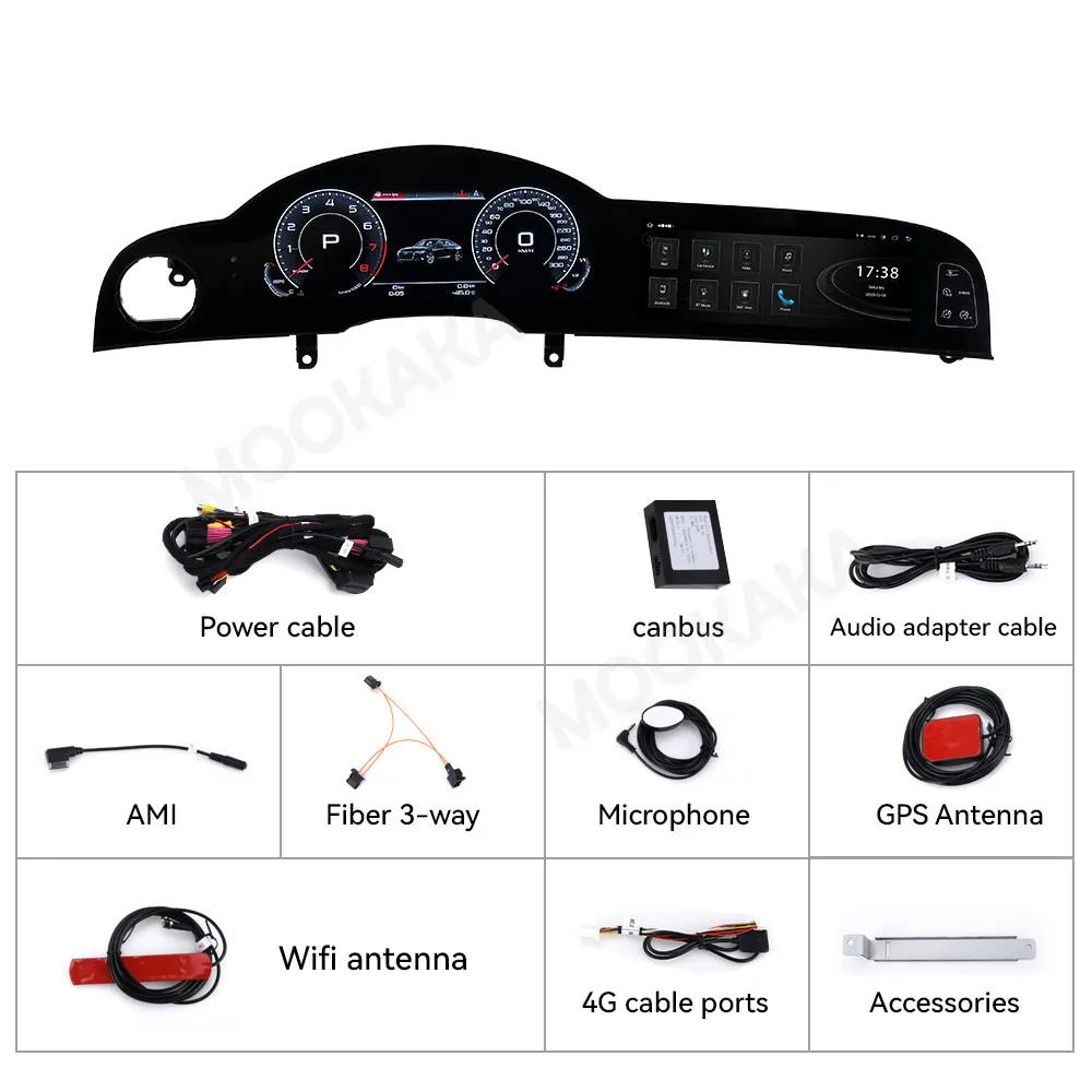 Car Radio Digital Cluster Interactive Dual Screen For Audi A6 Q7 2005-2015 Multimedia Player GPS Navigation Android Auto Carplay