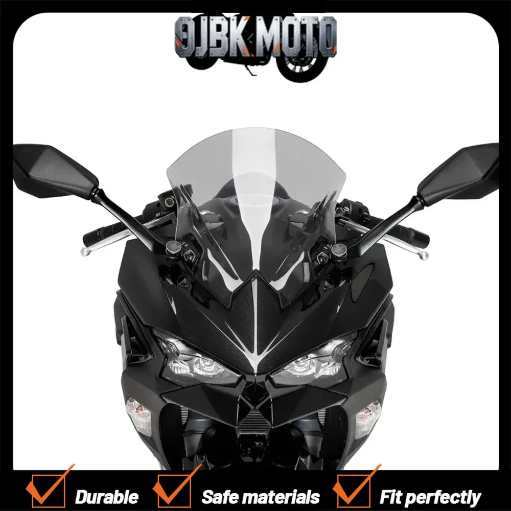 

For Kawasaki NINJA500 SE 2024 NINJA 500 Double Bubble Windscreen Windshield Fairing Screen Wind Deflector Accessories Moto