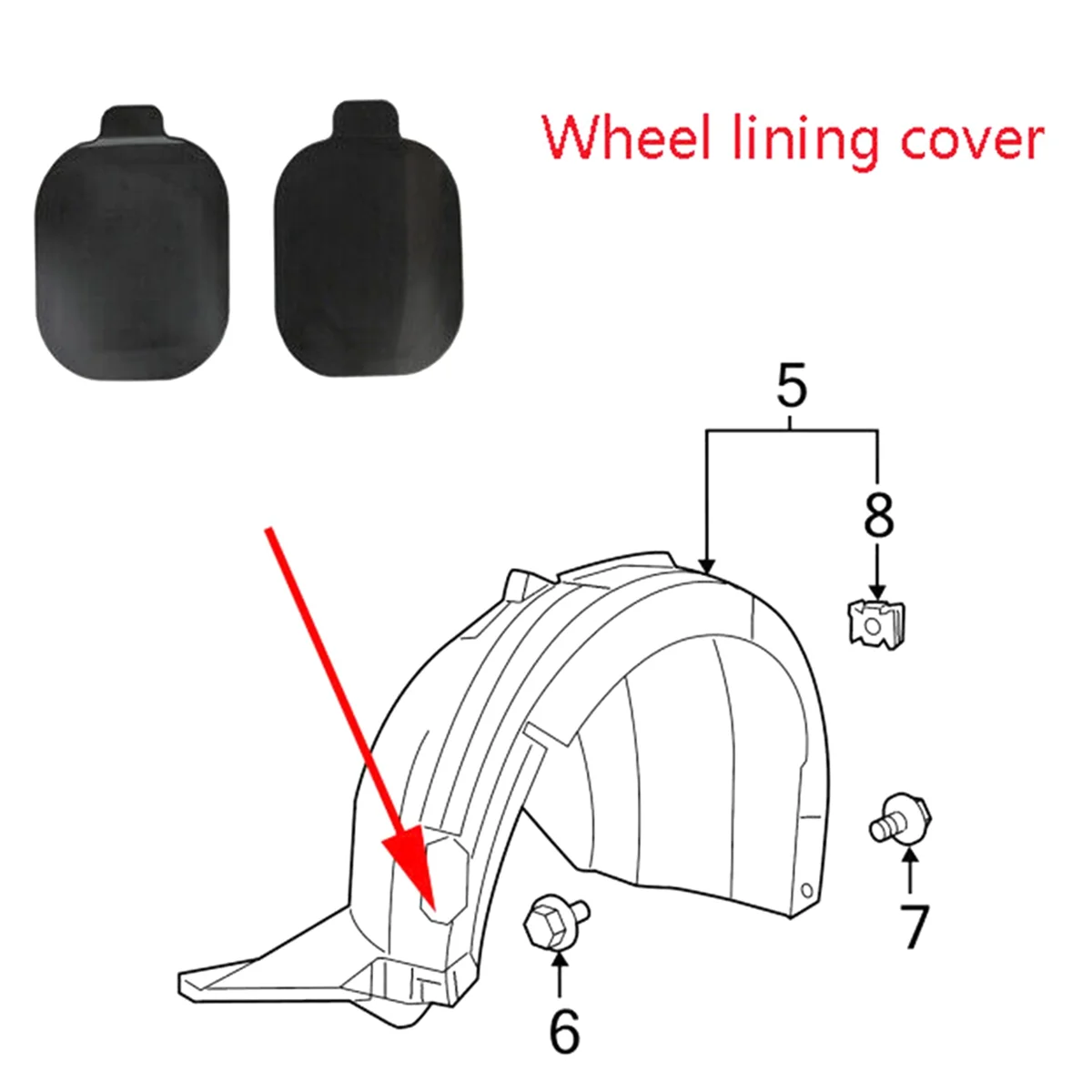 Baru potongan penutup lubang Fender Wheelhouse depan untuk VW Jetta Vento 2015-2019 Accessories Accessories Aksesori Mobil